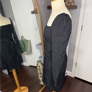 Reformation Elegant Black Long Sleeve Dress